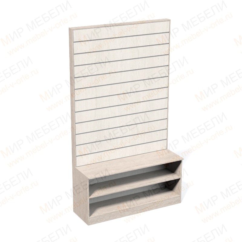 Стеллаж из экономпанелей с полками