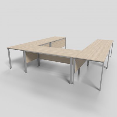 Стол для конференций на металлокаркасе “П” 5 элементов 3000х3200х750 мм