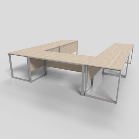 Стол для конференций на металлокаркасе “П” 5 элементов 3000х3200х750 мм