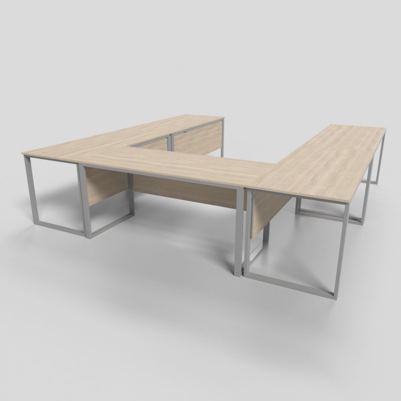 Стол для конференций на металлокаркасе “П” 5 элементов 3000х3200х750 мм