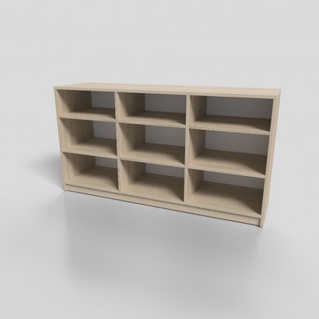 Стеллаж офисный открытый низкий 1400х400х750 мм