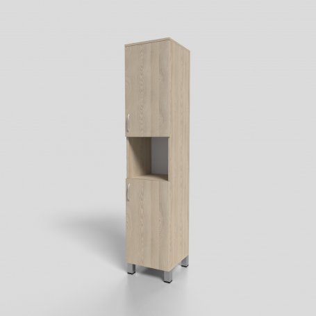 Пенал офисный закрытый с нишей на опорах 400х400х1900 мм