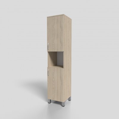 Пенал офисный закрытый с нишей на опорах 400х400х1900 мм