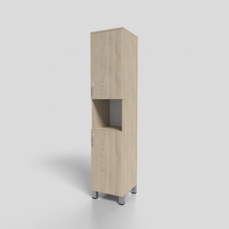 Пенал офисный закрытый с нишей на опорах 400х400х1900 мм