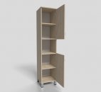 Пенал офисный закрытый с нишей на опорах 400х400х1900 мм