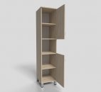 Пенал офисный закрытый с нишей на опорах 400х450х1900 мм