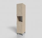 Пенал офисный закрытый с нишей на опорах 400х450х1900 мм