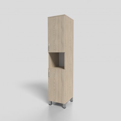 Пенал офисный закрытый с нишей на опорах 400х450х1900 мм