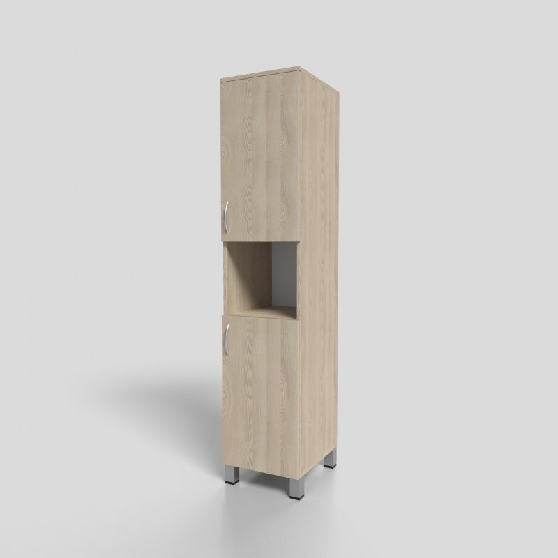 Пенал офисный закрытый с нишей на опорах 400х450х1900 мм