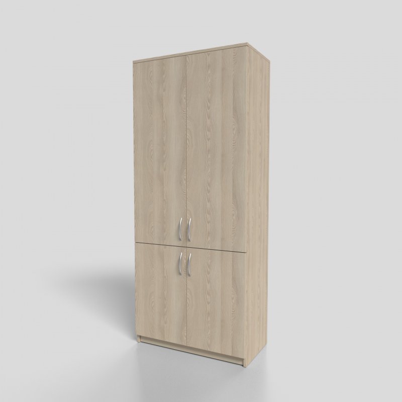 Шкаф офисный для документов закрытый 4-х дверный 800х400х1900 мм