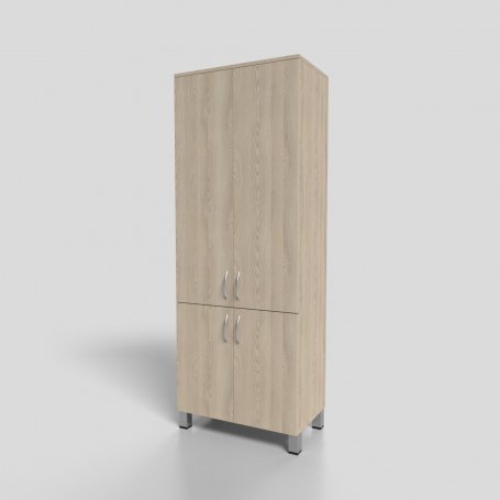 Шкаф офисный для документов закрытый 4-х дверный на опорах 700х400х1900 мм