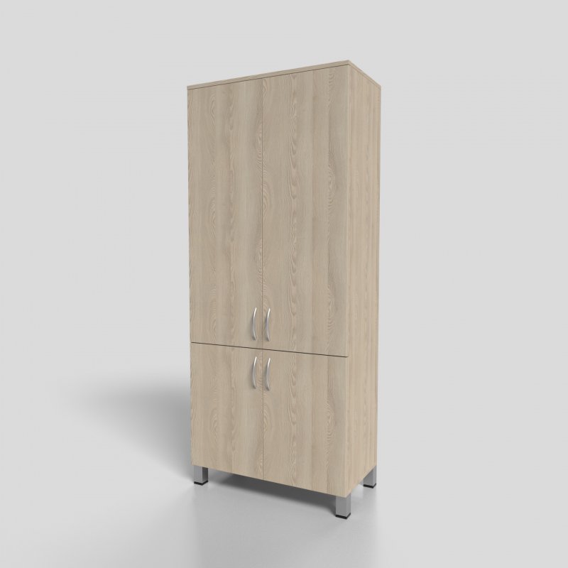 Шкаф офисный для документов закрытый 4-х дверный на опорах 800х400х1900 мм