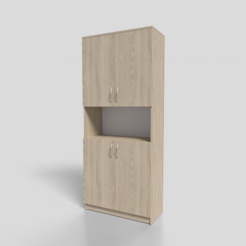 Шкаф офисный для документов закрытый с нишей 800х350х1900 мм