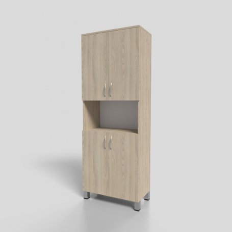 Шкаф офисный для документов закрытый с нишей на опорах 700х350х1900 мм