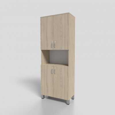 Шкаф офисный для документов закрытый с нишей на опорах 700х350х1900 мм