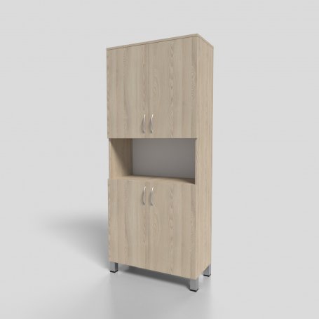 Шкаф офисный для документов закрытый с нишей на опорах 800х350х1900 мм