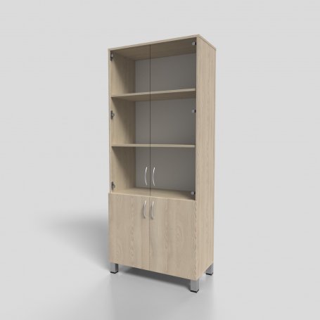 Шкаф офисный для документов со стеклом на опорах 800х400х1900 мм