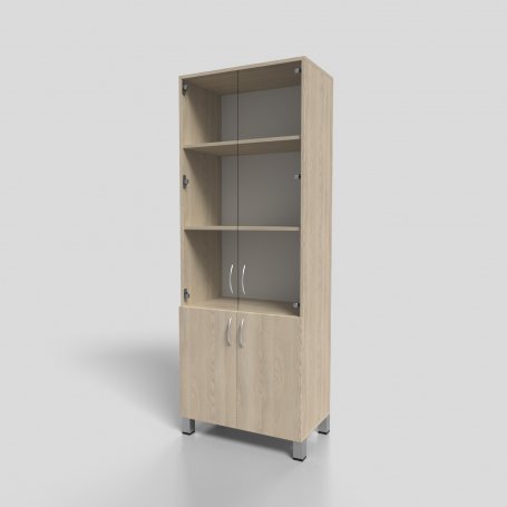 Шкаф офисный для документов со стеклом на опорах 700х400х1900 мм