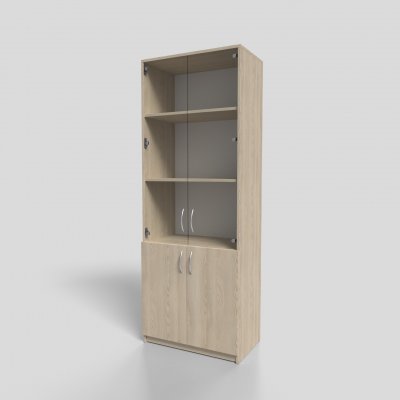 Шкаф офисный для документов со стеклом  700х400х1900 мм