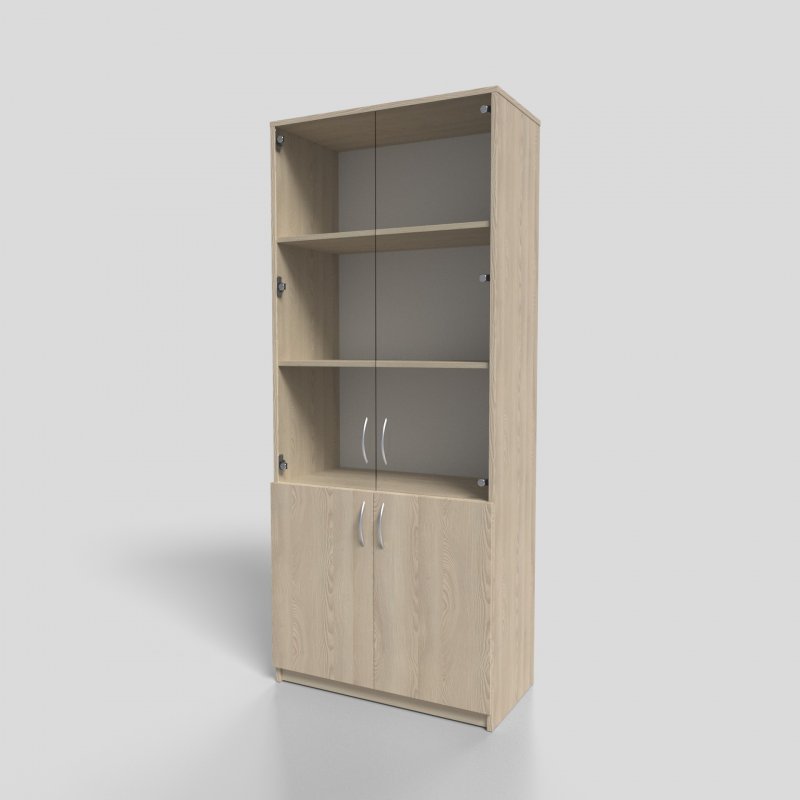 Шкаф офисный для документов со стеклом 800х400х1900 мм