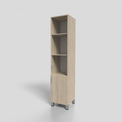 Пенал для документов со стеклом на опорах 400х400х1900 мм