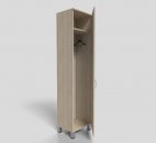 Шкаф офисный для одежды узкий на опорах 450х550х1900 мм