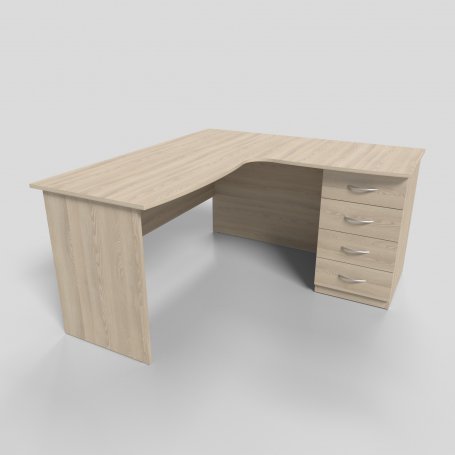 Стол угловой тумба справа 1500х1400х600х750 мм