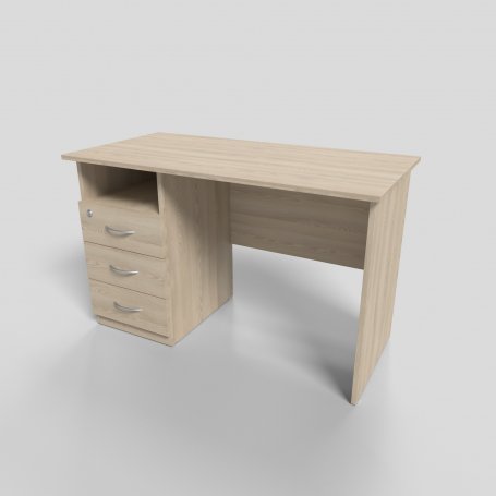 Стол офисный левый тумба с нишей 1200х600х750 мм