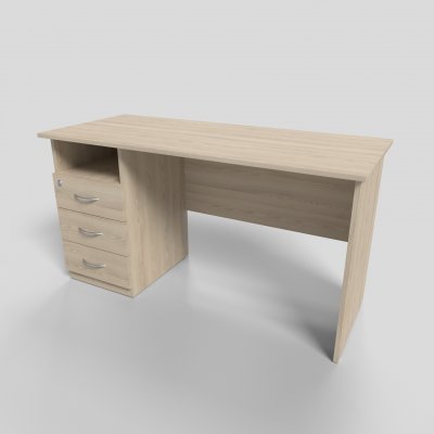 Стол офисный левый тумба с нишей 1400х600х750 мм