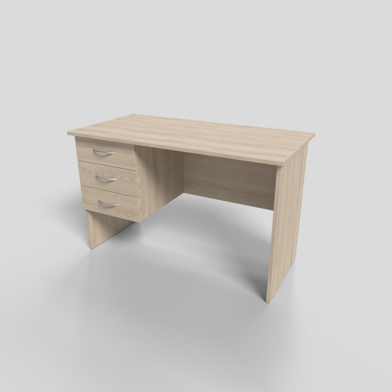 Стол офисный левый c подвесной тумбой 1200х600х750 мм