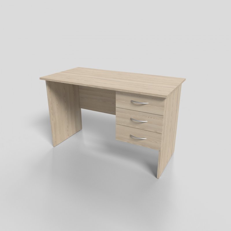 Стол офисный правый c подвесной тумбой 1200х600х750 мм