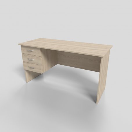 Стол офисный левый c подвесной тумбой 1400х600х750 мм