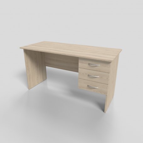 Стол офисный правый c подвесной тумбой 1400х600х750 мм