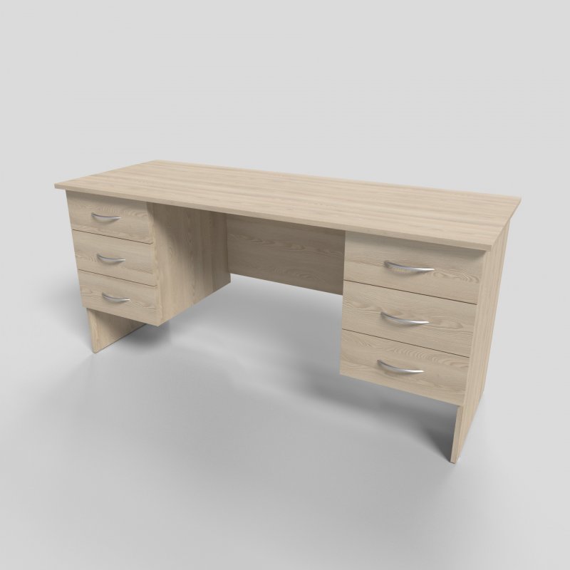 Стол офисный c двумя подвесными тумбами 1600х600х750 мм