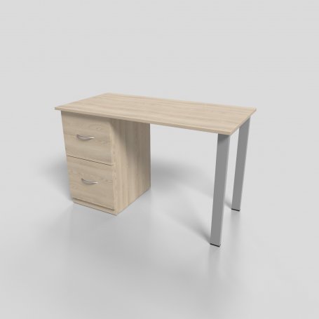 Стол операторский на металлокаркасе тумба слева 1200х700х750 мм