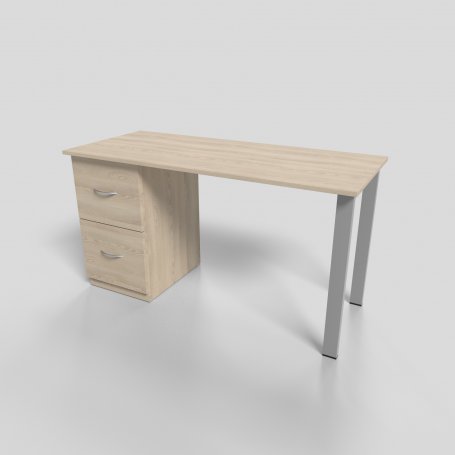 Стол операторский на металлокаркасе тумба слева 1400х700х750 мм