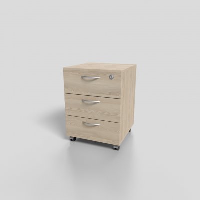 Тумба подкатная с замком 450х450х610 мм