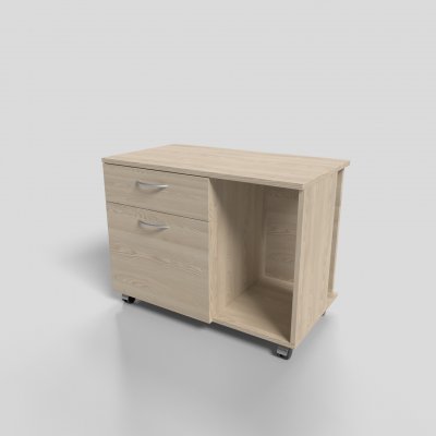 Тумба офисная комбинированная на колесах 800х450х610 мм