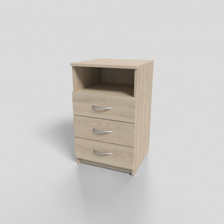 Тумба офисная приставная с нишей 450х450х750 мм