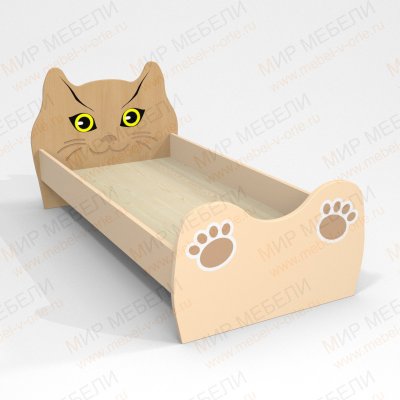 Кровать детская Кот с наклейками