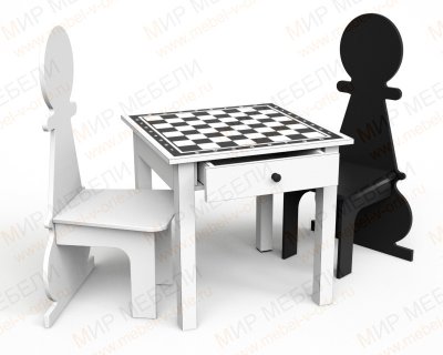 Стол детский квадратный шахматы