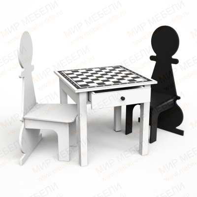 Стол детский квадратный шахматы